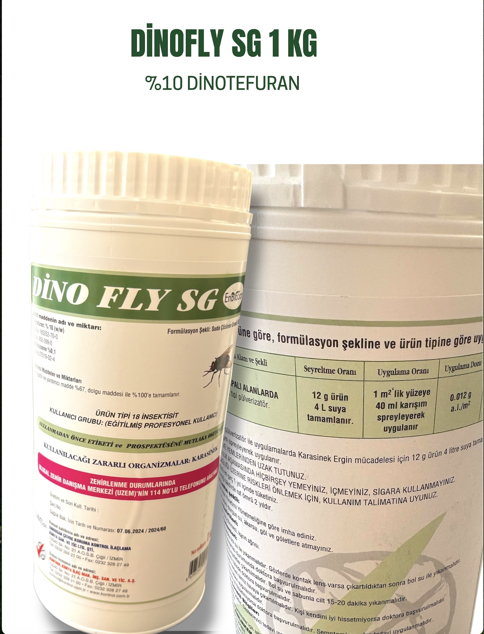 DİNOFLY SG  1 KG KARASİNEK İLACI