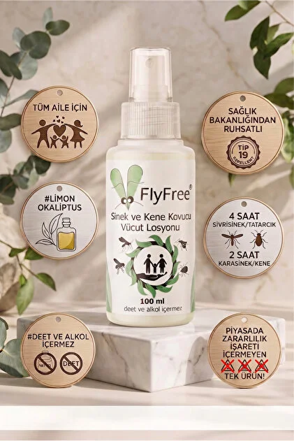 FLYFREE 100 ML. %100 DOĞAL SİVRİSİNEK KENE KOVUCU REPELLENT